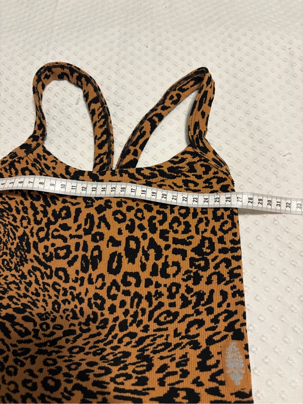 Free People Leopard-Print Ribbed Crop Tank Top - Brown & Black - Picture 6 of 8